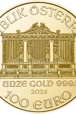 Popularny Philharmoniker 1 troy ounce gouden munt 2025 - Goudverzekerd
