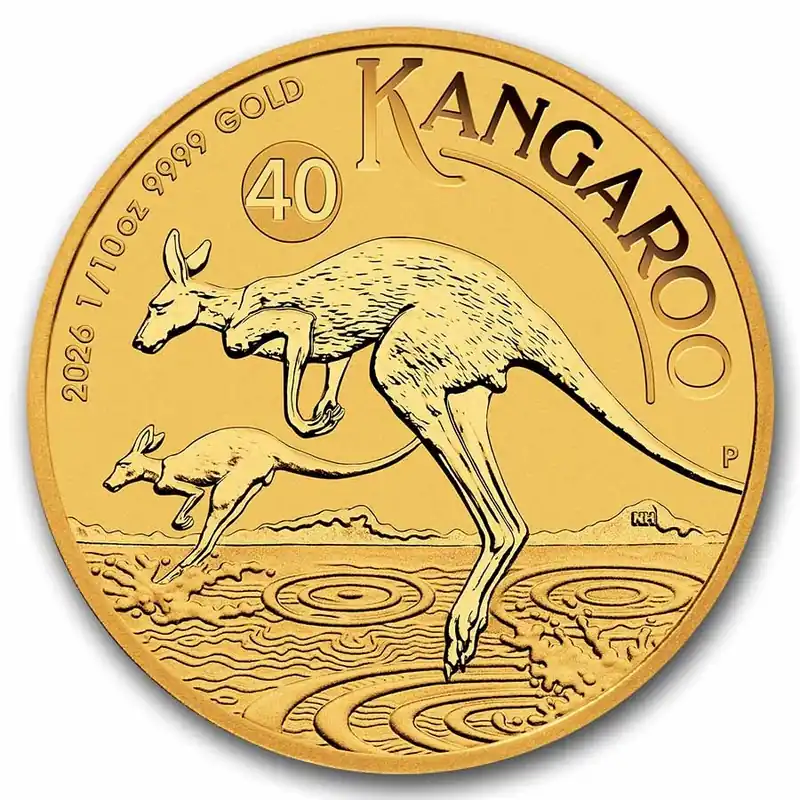 Nowość Kangaroo 1/10 troy ounce gouden munt 2026 - Goudverzekerd