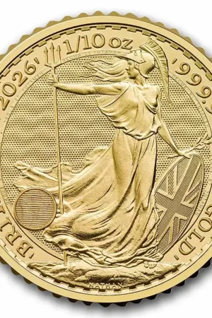 Niska cena Britannia 1/10 troy ounce gouden munt 2026 - Goudverzekerd