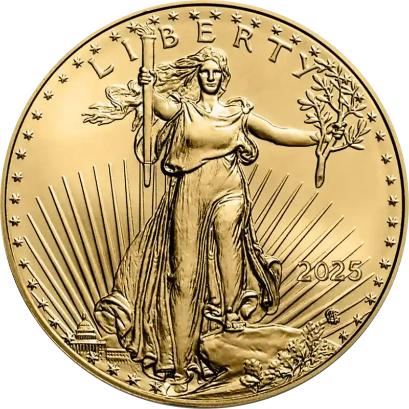 Oferta American Eagle 1/4 troy ounce gouden munt 2025 - Goudverzekerd