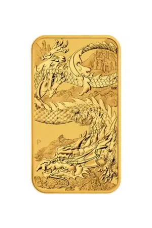 Dragon 1 troy ounce Rectangular gouden munt 2023 - Goudverzekerd Nowość