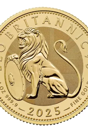 Popularny The British Lion 1/4 troy ounce gouden munt 2025 - Goudverzekerd