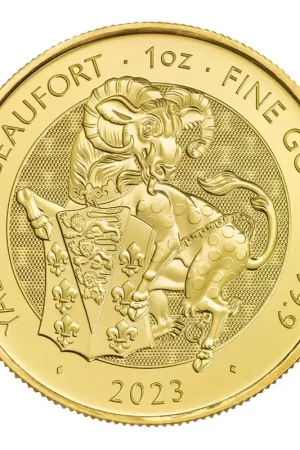 Tudor Beasts: #2 Yale of Beaufort 1 troy ounce gouden munt 2023 - Goudverzekerd Rabat