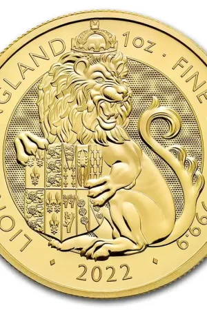Tudor Beasts: #1 Lion of England 1 troy ounce gouden munt 2022 - Goudverzekerd Zwrot pieniędzy