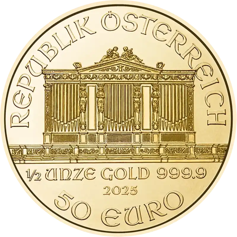Philharmoniker 1/2 troy ounce gouden munt 2025 - Goudverzekerd Wysoka jakość