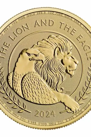 Oferta limitowana The British Lion & American Eagle 1 troy ounce gouden munt 2024 - Goudverzekerd