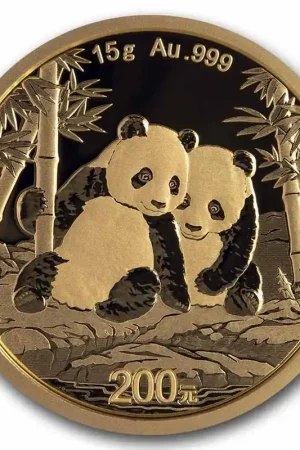 Oryginalny Panda 15 gram gouden munt 2026 - Goudverzekerd