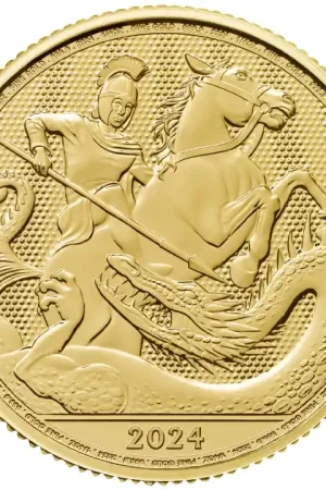 Ekspresowa dostawa St. George and the Dragon 1/4 troy ounce gouden munt 2024 - Goudverzekerd