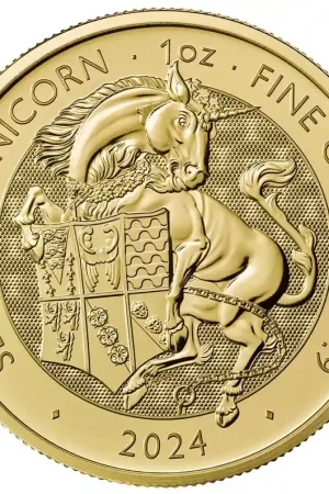 Bezpieczna płatność Tudor Beasts: #4 Seymour Unicorn 1 troy ounce gouden munt 2024 - Goudverzekerd