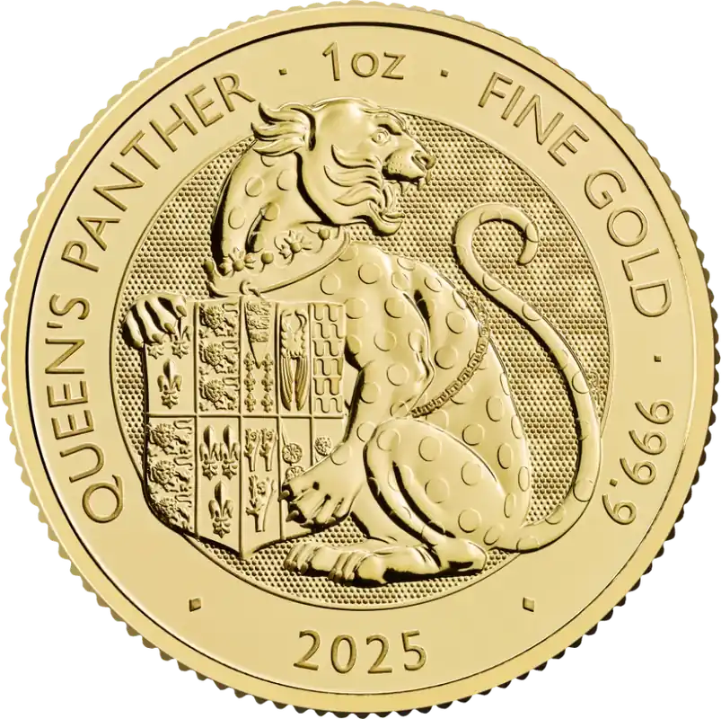 Niska cena Tudor Beasts: #6 Tudor Panther 1 troy ounce gouden munt 2025 - Goudverzekerd