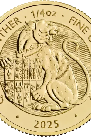 Zamów teraz Tudor Beasts: #6 Tudor Panther 1/4 troy ounce gouden munt 2025 - Goudverzekerd