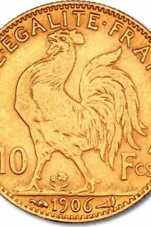 10 Franse Franc Marianne Rooster gouden munt - Goudverzekerd Niska cena