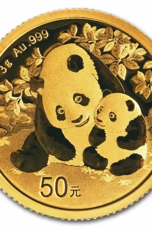 Bezpieczna płatność Panda 3 gram gouden munt 2024 - Goudverzekerd