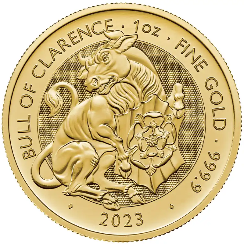 Najlepsza cena Tudor Beasts: #3 Bull of Clarence 1 troy ounce gouden munt 2023 - Goudverzekerd