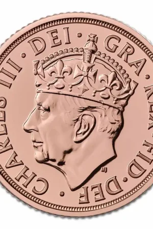Bezpieczna płatność Sovereign Coronation Charles III gouden munt 2023 - Goudverzekerd