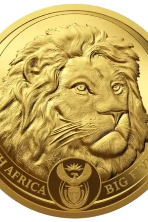 Autentyczny African Big Five Series II: Lion 1 troy ounce gouden munt 2022 PROOF - Goudverzekerd