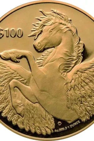 British Virgin Islands Pegasus 1 troy ounce gouden munt 2022 - Goudverzekerd Popularny