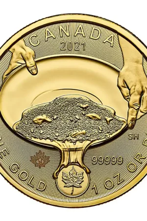 Oryginalny Canada Klondike Gold Rush 1 troy ounce gouden munt 2021 - Goudverzekerd