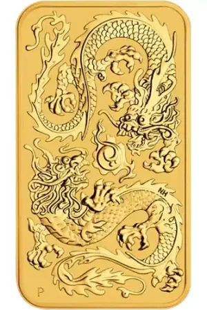 Dragon 1 troy ounce Rectangle gouden munt - Goudverzekerd Rabat