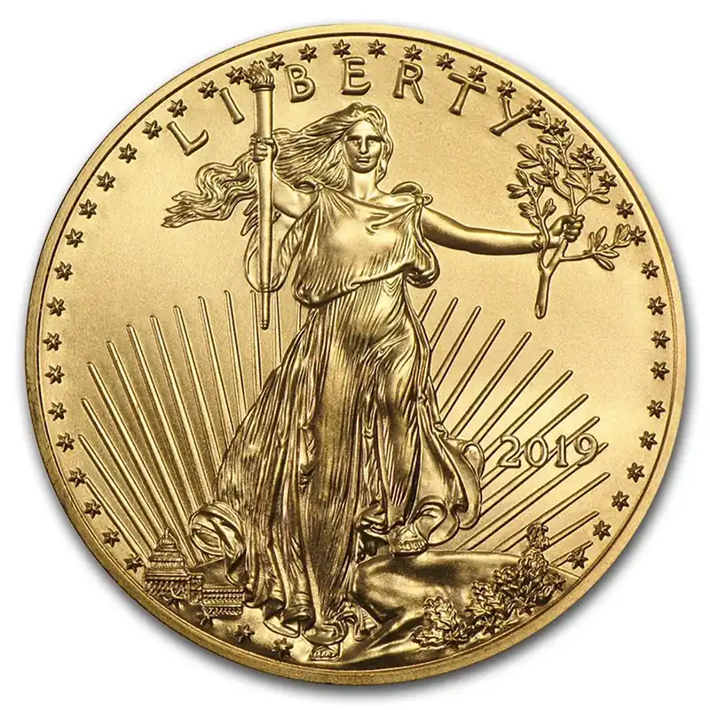 Darmowa dostawa American Eagle 1/2 troy ounce gouden munt 2019 - Goudverzekerd
