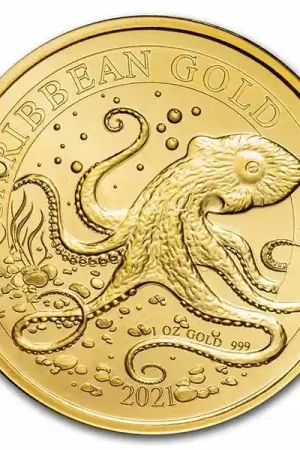 Popularny Barbados Octopus 1 troy ounce gouden munt 2021 - Goudverzekerd