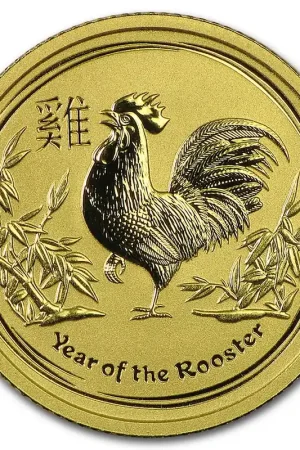 Popularny Lunar Haan 1/10 troy ounce gouden munt 2017 - Goudverzekerd