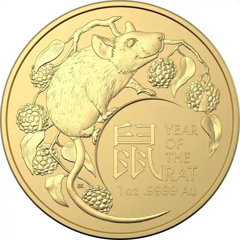 Lunar Mouse RAM 1 troy ounce gouden munt 2020 - Goudverzekerd Najlepsza cena