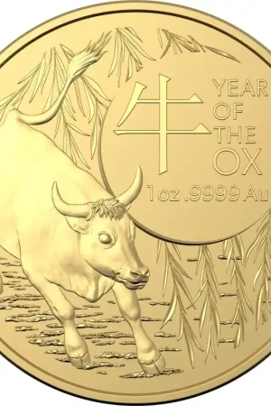 Lunar Ox RAM 1 troy ounce gouden munt 2021 - Goudverzekerd Nowość