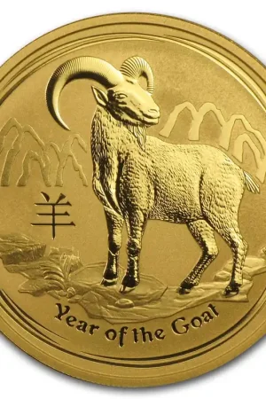 Darmowa dostawa Lunar Geit 1 troy ounce gouden munt 2015 - Goudverzekerd