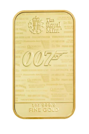 James Bond No Time To Die 1 troy ounce gouden munt 2020 - Goudverzekerd Autentyczny