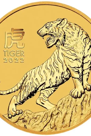 Lunar Series III Tiger 1/4 troy ounce gouden munt 2022 - Goudverzekerd Wysoka jakość
