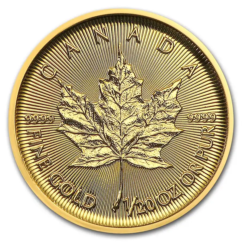 Maple Leaf 1/20 troy ounce gouden munt 2018 - Goudverzekerd Popularny