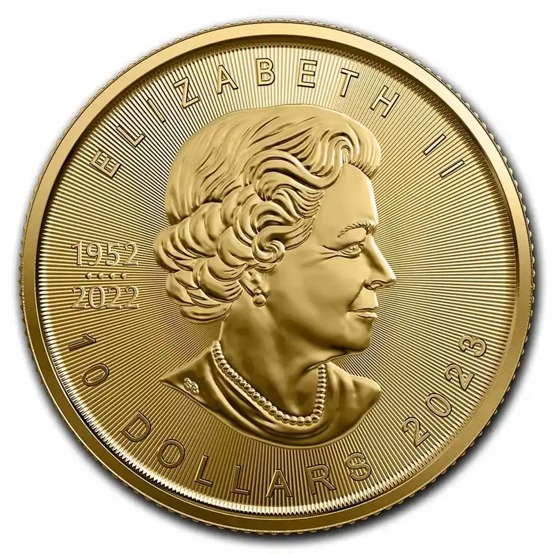 Oferta Maple Leaf 1/4 troy ounce gouden munt 2023 - Goudverzekerd
