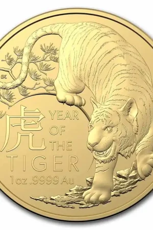 Lunar Tiger RAM 1 troy ounce gouden munt 2022 - Goudverzekerd Kup teraz