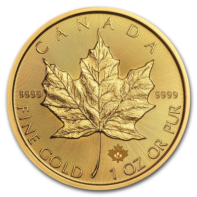 Maple Leaf 1 troy ounce gouden munt 2018 - Goudverzekerd Wyprzedaż