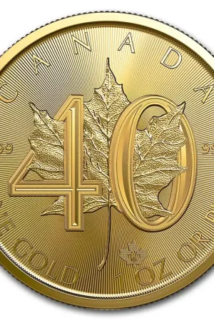 Maple Leaf 1 troy ounce gouden munt 40-jaar Jubileum - Goudverzekerd Ostatnia szansa