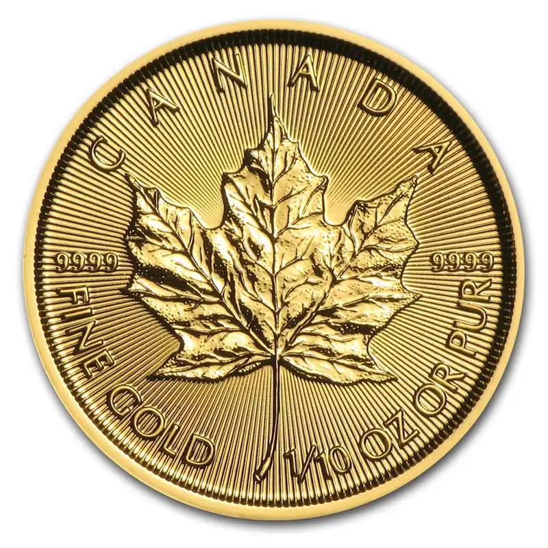 Maple Leaf 1/10 troy ounce gouden munt 2016 - Goudverzekerd Autentyczny