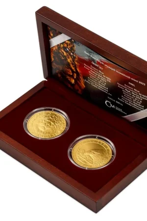 Niue Czech Lion & Eagle 2 x 1 troy ounce gouden munt set 2022 kopen Zamów teraz