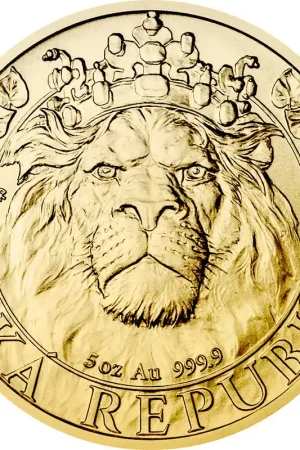 Niue Czech Lion 5 troy ounce gouden munt 2022 kopen Niska cena