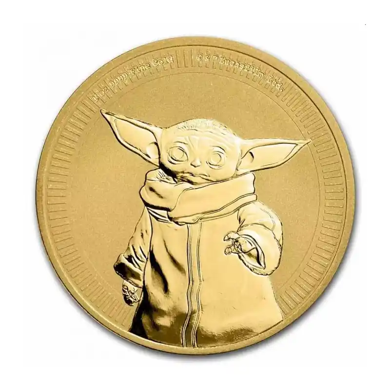 Szybka dostawa Niue Star Wars Baby Yoda 1 troy ounce gouden munt 2021 kopen