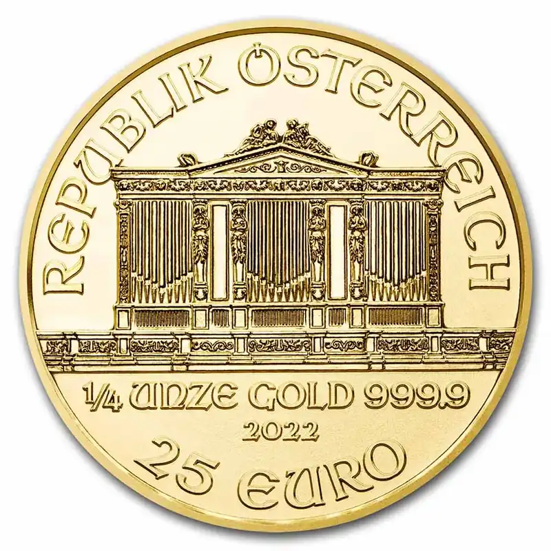 Oferta Philharmoniker 1/4 troy ounce gouden munt 2022 - Goudverzekerd