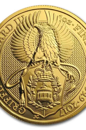 Queens Beast Griffin 1 troy ounce gouden munt 2017 - Goudverzekerd Rabat
