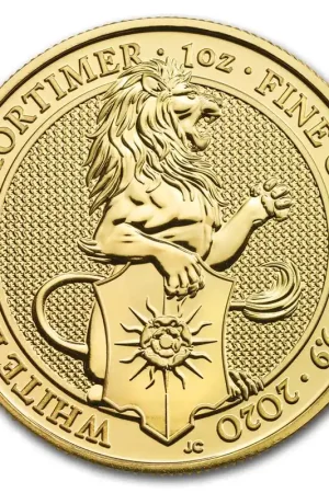 Queens Beasts #8 White Lion 1 troy ounce gouden munt 2020 - Goudverzekerd Darmowa dostawa