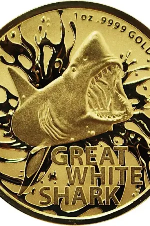 RAM Great White Shark 1 troy ounce gouden munt 2021 - Goudverzekerd Najlepsza cena