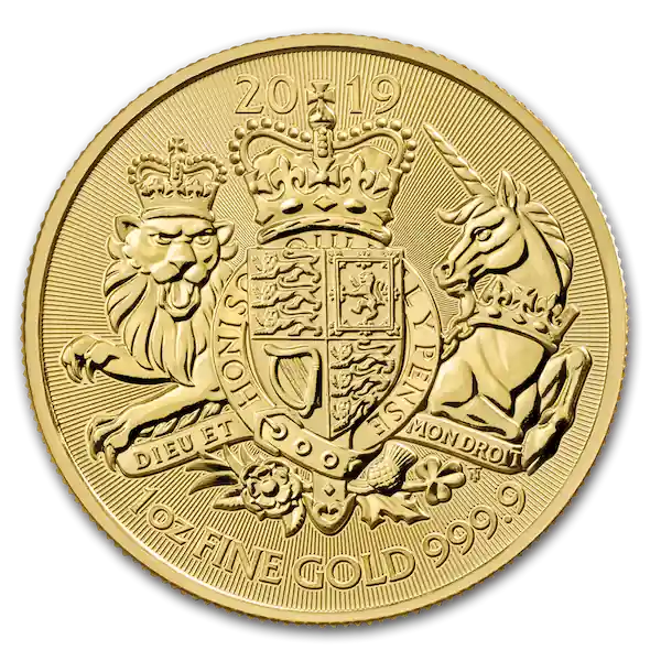 Ekspresowa dostawa Royal Arms 1 Troy Ounce gouden munt 2019 - Goudverzekerd