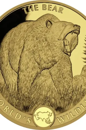 Wildlife #4 The Bear 1 troy ounce gouden munt 2022 - kopen Popularny