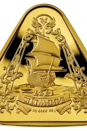 Bezpieczna płatność Zeewijk Triangular 1 troy ounce gouden munt 2021 - Goudverzekerd