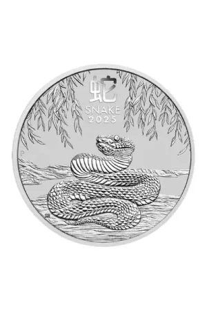 Niska cena Lunar Series III Snake 1 troy ounce zilveren munt 2025 - Goudverzekerd