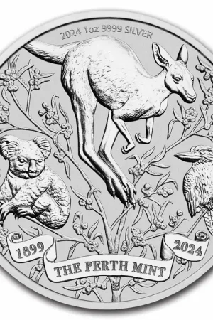 Perth Mint 125th Anniversary 1 troy ounce zilveren munt 2024 - Goudverzekerd Zwrot pieniędzy