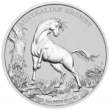 Australian Brumby #3: 1 troy ounce zilveren munt 2022 - Goudverzekerd Wyprzedaż